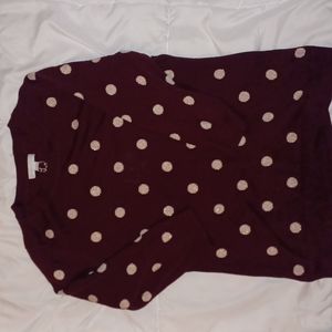 Fitted polka dot sweater